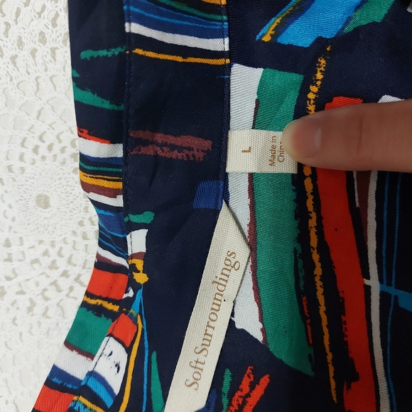 Soft Surrounding Sail Away Boat Print Tunic Top - Picture 6 of 14